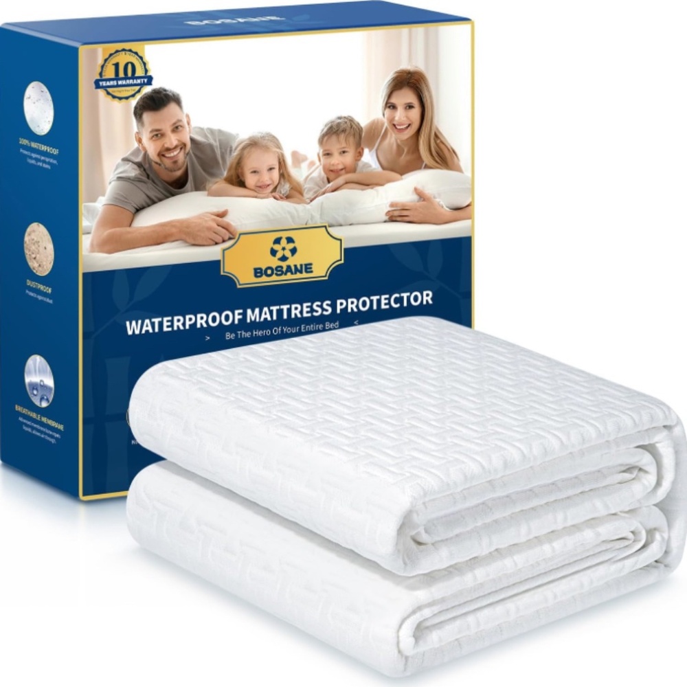 New Bosane 100% Waterproof Queen Mattress Protector